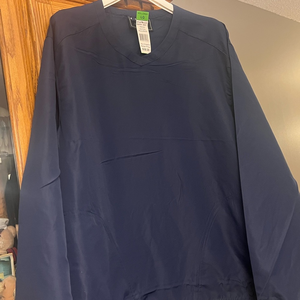 Holloway Dark Navy V-Neck Light-Weight Pullover Sweatshirt